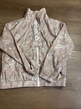 Reebok mesh lined focus track jacket TAN COLOR